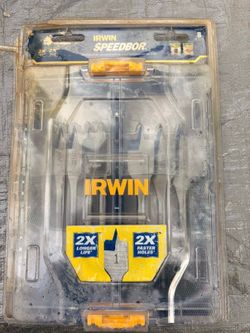 IRWIN SPEEDBOR 8-piece assorted woodboring spade drill bit set