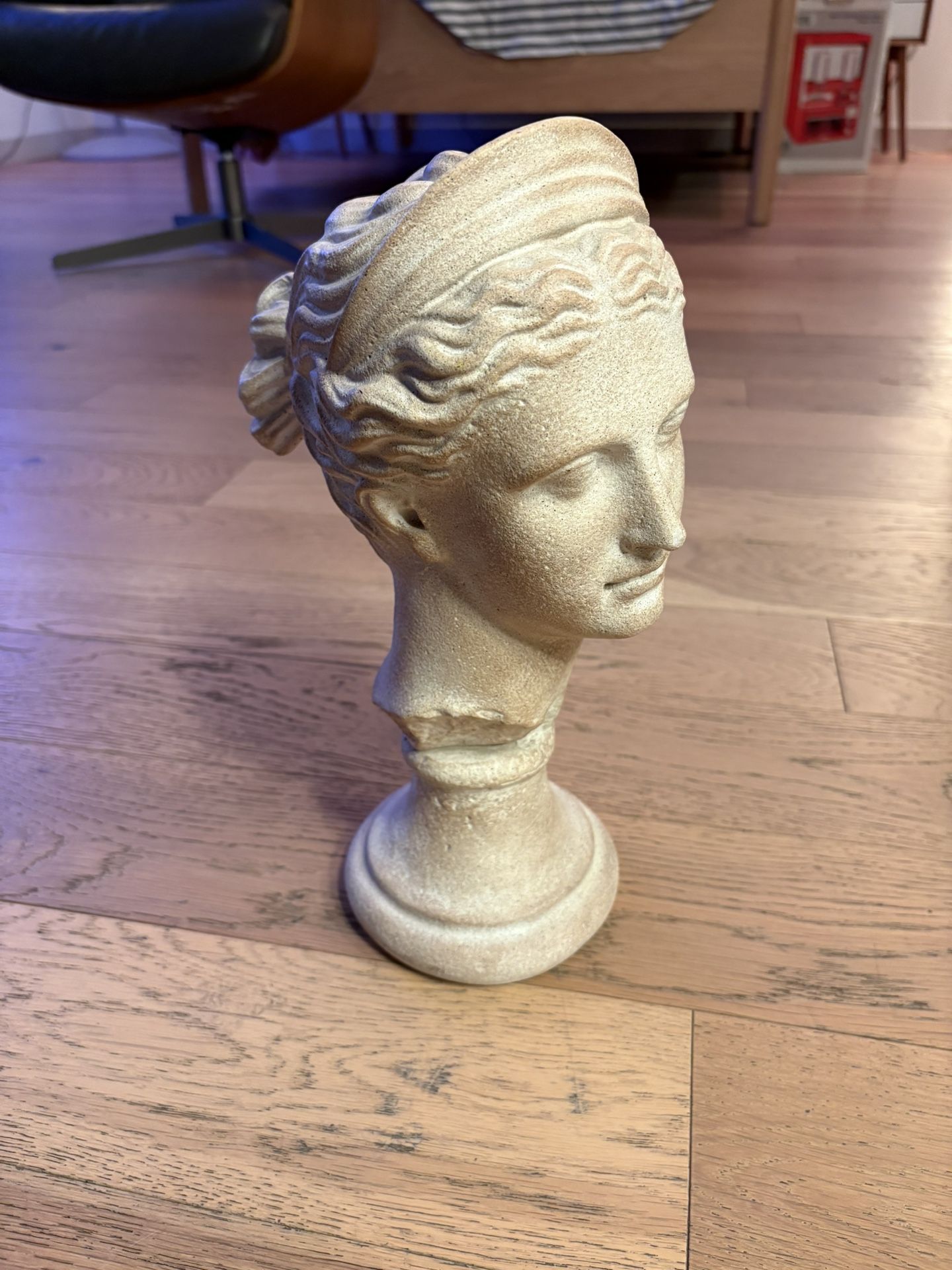 13” Austin Productions 1984 Bust Of Grecian Diana Female Head Sculpture Statue
