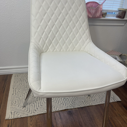 White vanity chair