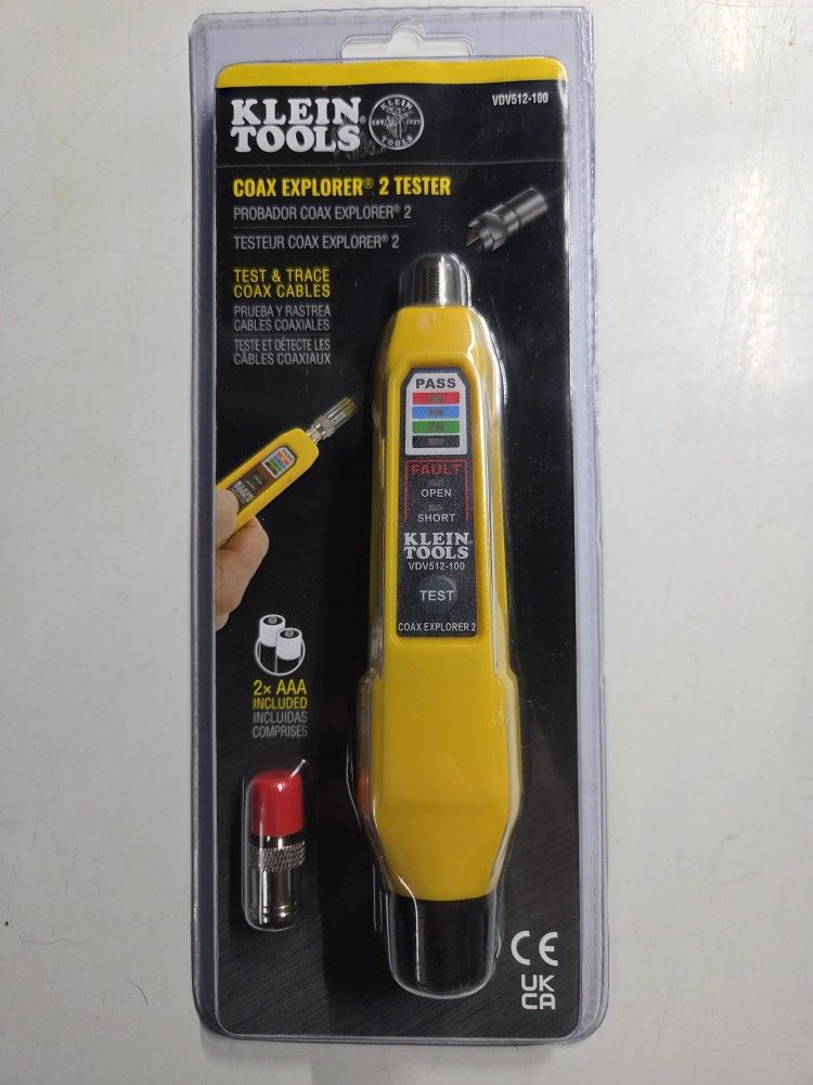 Klein Cable Tester, Coax Explorer® 2 Tester with Batteries and Red Remote
