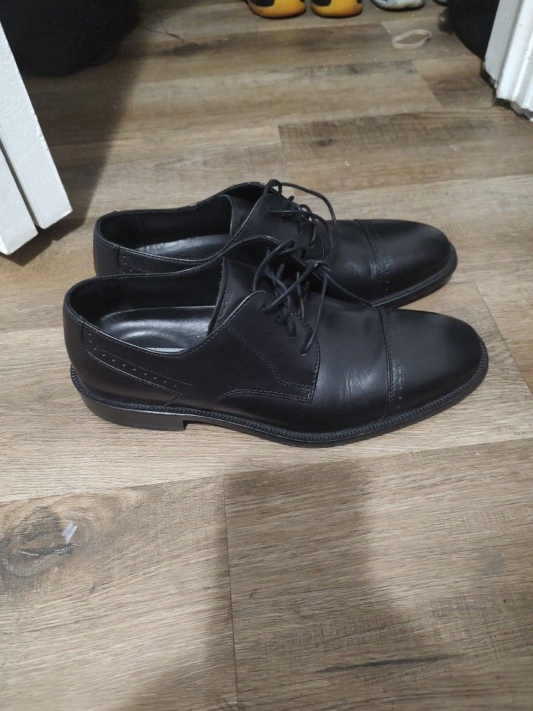 Johnson Murphy Black Leather Oxford Dress Shoes Like New