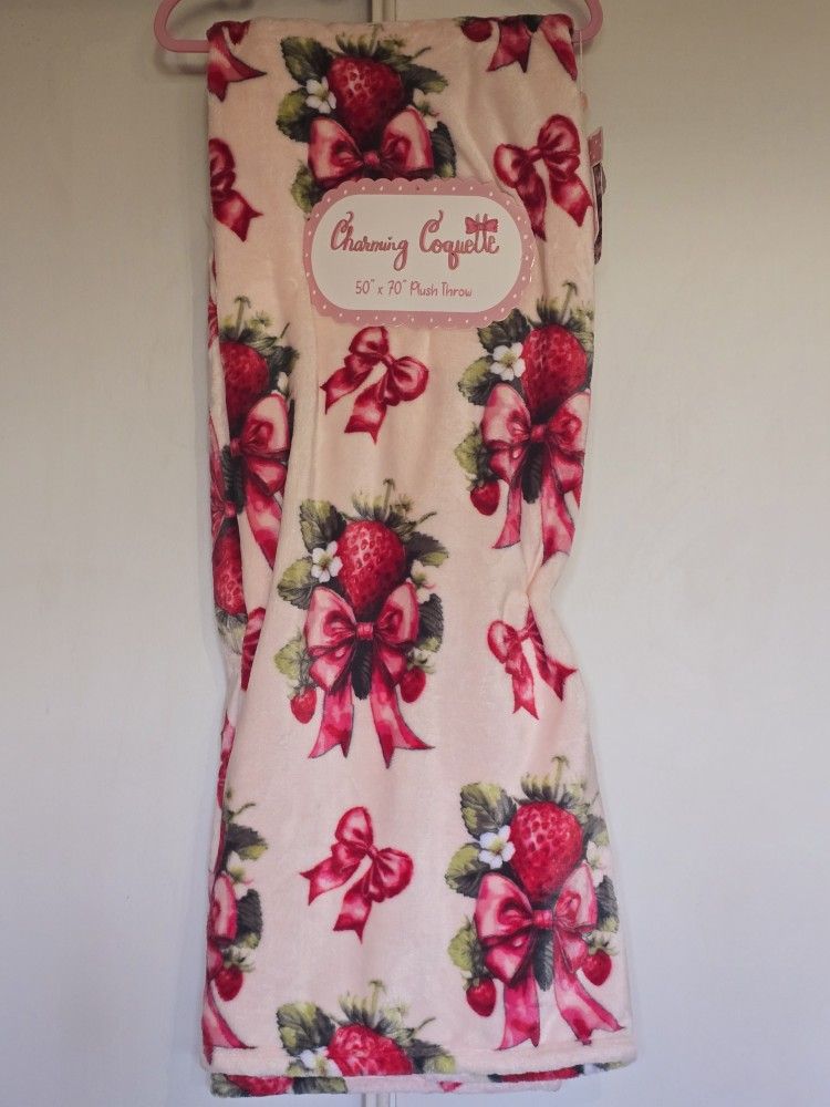 π Strawberry And Bows Blanket π
