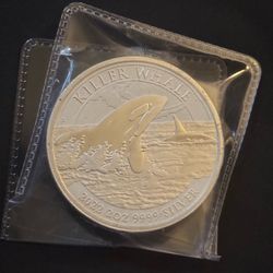 2022 Australia 2 oz Silver Killer Whale Coin