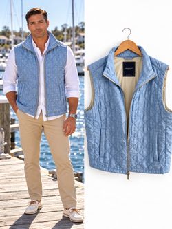 Vineyard Vines Men's Quilted Zip Vest