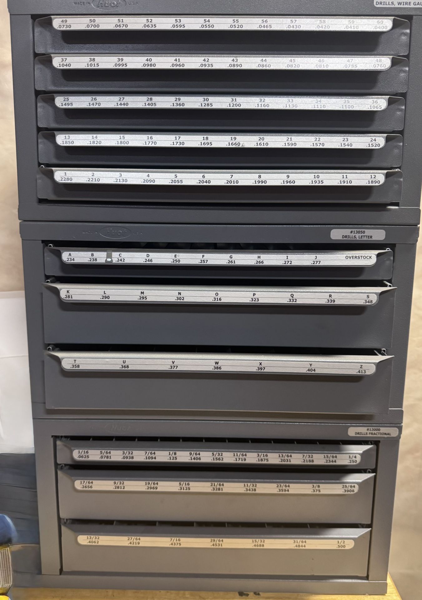 Machinist Drill Storage Drawers 