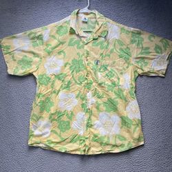 Vintage Hawaii 5 0 Shirt Mens XL Floral Button Up Hawaiian Aloha Short Sleeve