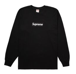 Supreme Box Logo L/S Tee Black Large Brand
