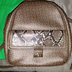 Ladies Leather Purse Backpack 