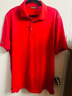 L. Ashworth Men's Red Golf Polo Shirt