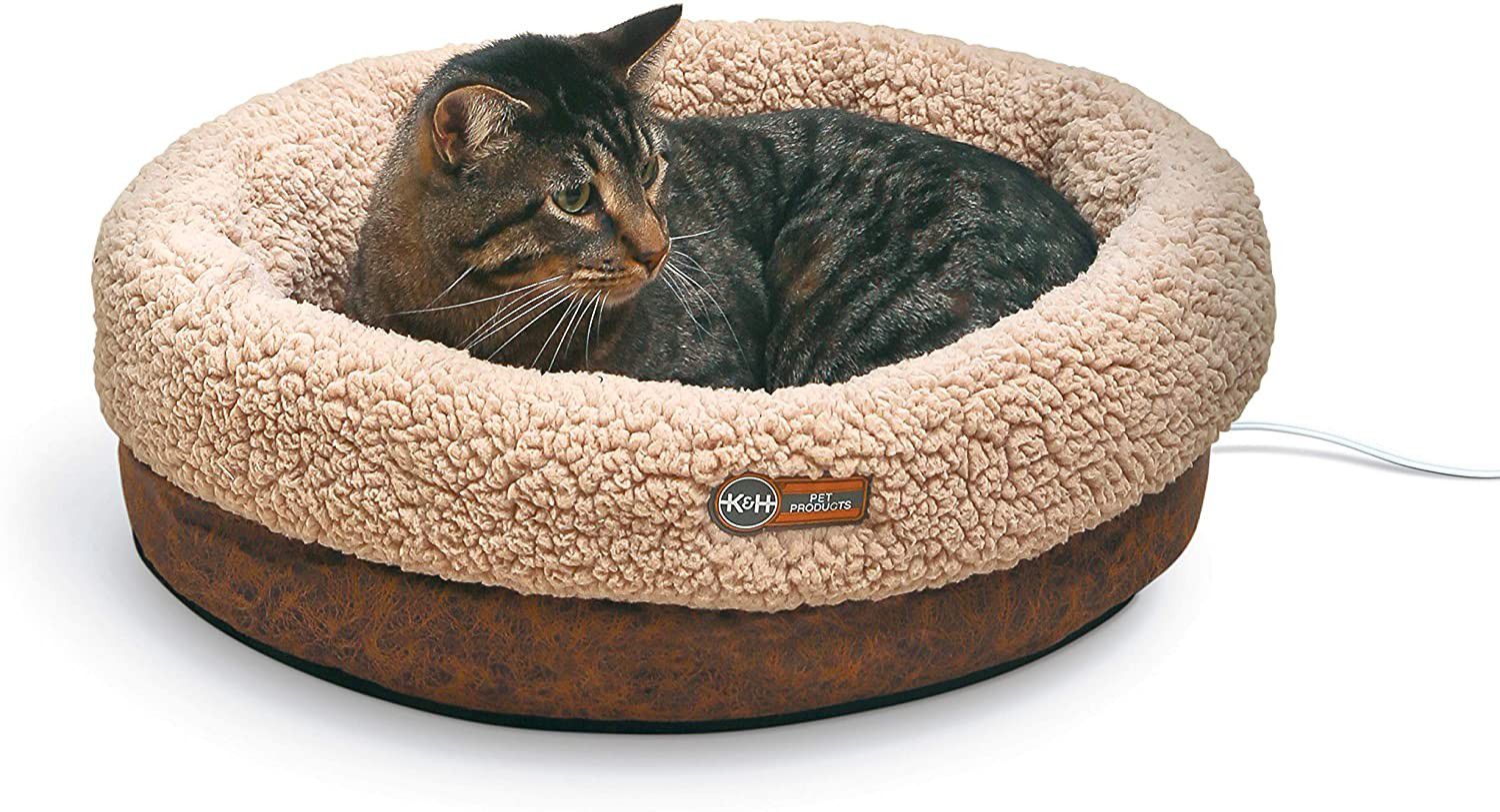 K&H Pet Products Warm Cup Pilot-Indoor Heating Cat Bed