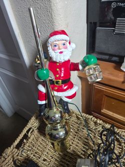 Vintage Mr. Christmas Santa Clause Animated Tree Topper