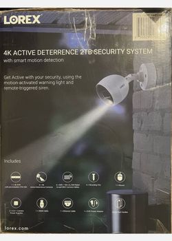 Lorex 4K Active Deterrence 2TB Security System (with smart motion detection)