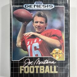 Joe Montana Football 1990 Sega Genesis Complete with Case and Manual Tested