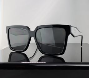 Prada Oversized Square Sunglasses in Black and White