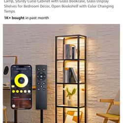 NEW  Black lighted display shelf
