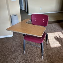 Heavy Duty Study Chair/Table (Red)
