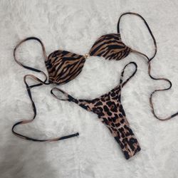 New Small Cheetah Leopard Bikini Swimsuit 