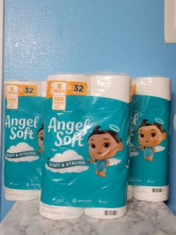 3 Angel Soft toilet Paper (8 rolls)