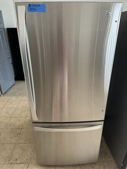 Kenmore Elite 30” W Bottom Freezer Stainless Steel Refrigerator 