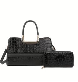 2pcs Women'S Satchel Handbag And Wallet 