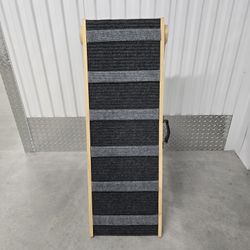 Dog Ramp, Adjustable Portable Foldable Wooden Pet Ramp, 41" Long with Non-Slip Traction Mat, Adjustable Dog Stairs for Couch, Sofa, Chair, Car