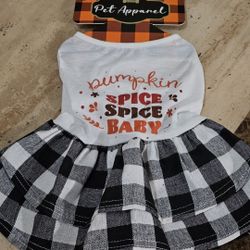 Dog Pumpkin Spice 🎃 Dress Size S