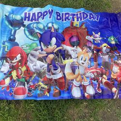 Sonic Happy Birthday Banner