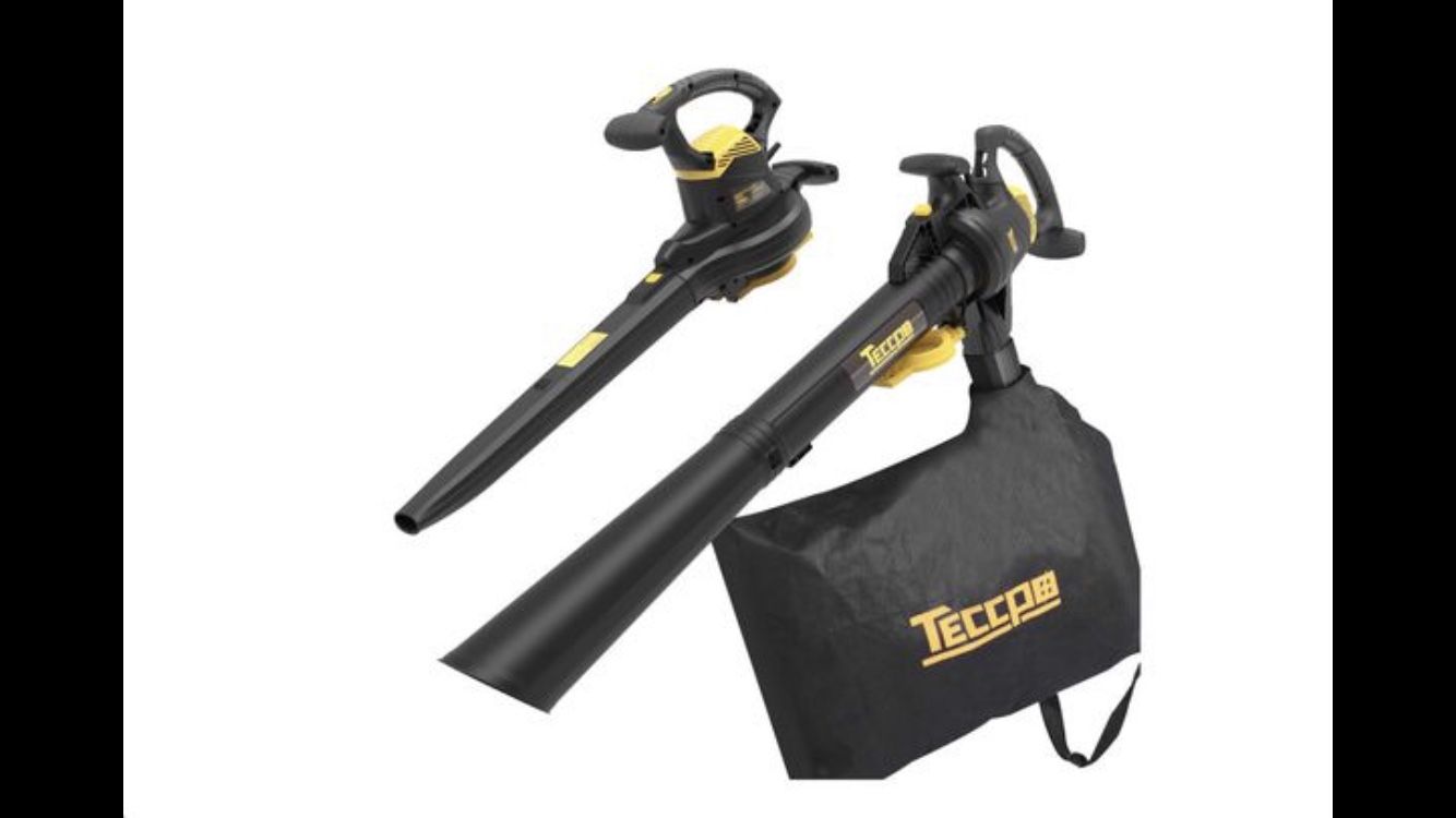 Leaf Blower Vacuum. 12-AMP 250 MPH corded electric two-speed sweeper