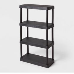 Black Plastic Storage Shelf