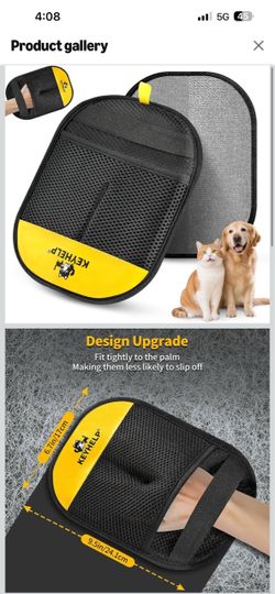 Pet hair and lint Grooming Deshedding Glove Mitt