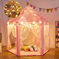 girls playtent HUGE! fairy lights and carrying case new