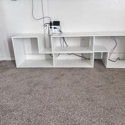 White modern media console