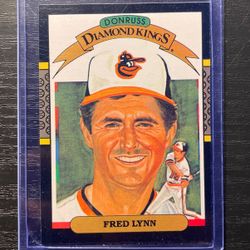 1986 Donruss Diamond Kings Fred Lynn Baseball Card #9