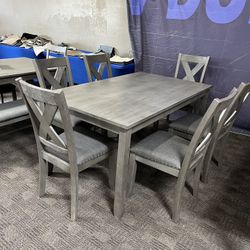 Grey Dining Kitchen Table And Chairs 