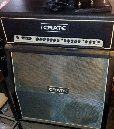 Crate Flex Wave Half Stack 120 W Guitar Amp And 4x12 Slant Cabinet $350