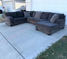 Dark Gray Sectional Couch U Shape - Ashley’s