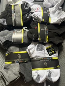 🔥 US Polo Assn 6-Pair Sock Bundle (Size 6-12) - Brand New!