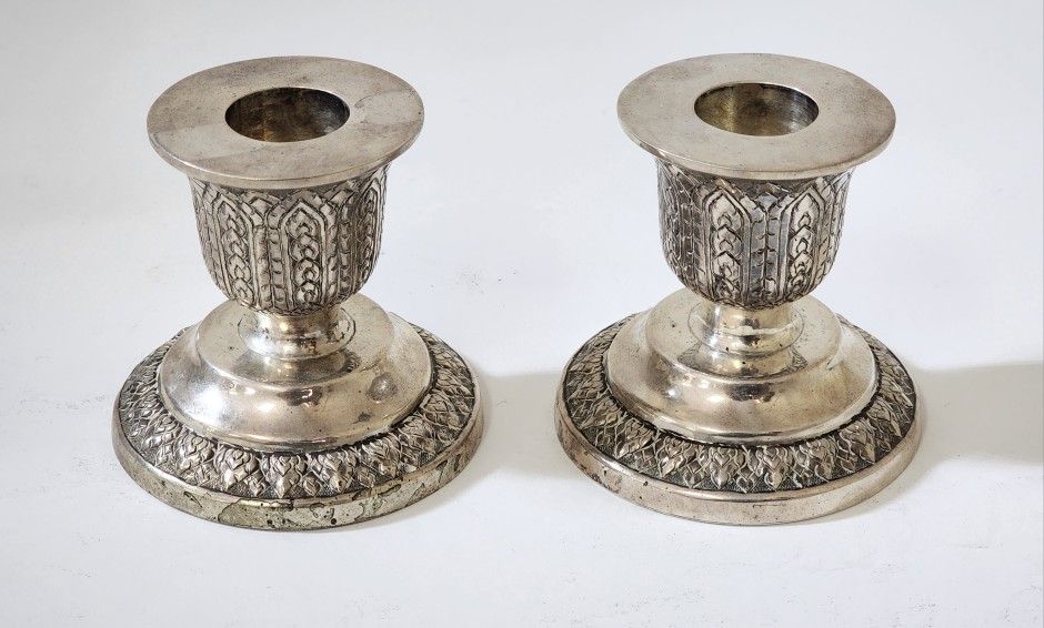 .925/427.7g Silver Candle Holder