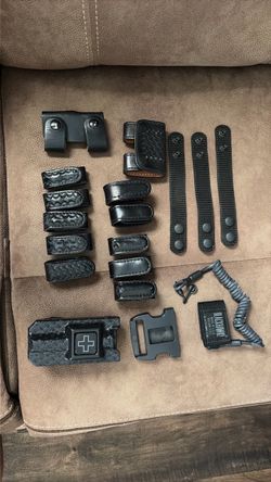 Police Duty Belt Accessories Lot