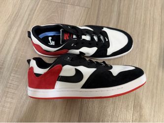 Nike Men's SB ALLEYOOPS Sneakers - Size 8.5 US - White/Black-Univ Red