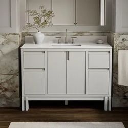 Brand New_In Box_Costco Kohler 48inch Solive Bathroom Vanity with Sink and Quartz Top_40% Off