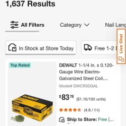 DeWalt 15 Degree Coil Nails 7300 Count