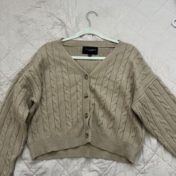beige cardigan