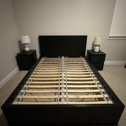 Ikea Malm Bed and Night Stands