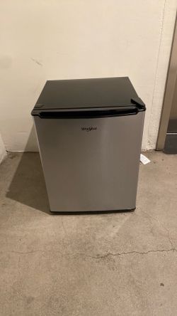 Silver and black refrigerator
