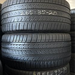 Set Of Tires (2) 265-35-20 Michelin Pilot Sport All Season