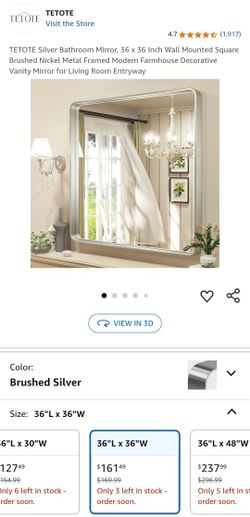 Silver Bathroom Mirror