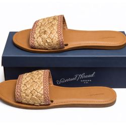 Universal Thread Woven Slide Sandals Size 6.5