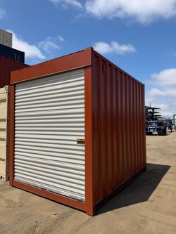 10FT SHIPPING CONTAINER – WIND & WATERTIGHT | HEAVY DUTY STORAGE SHED | CONEX BOX (ROLL-UP DOOR)