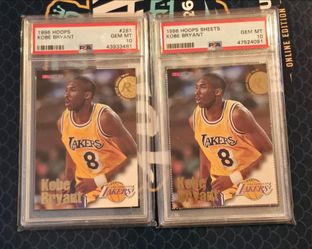 1996 Nba Hoops Kobe Bryant #281 Rc Psa 10 (×2)